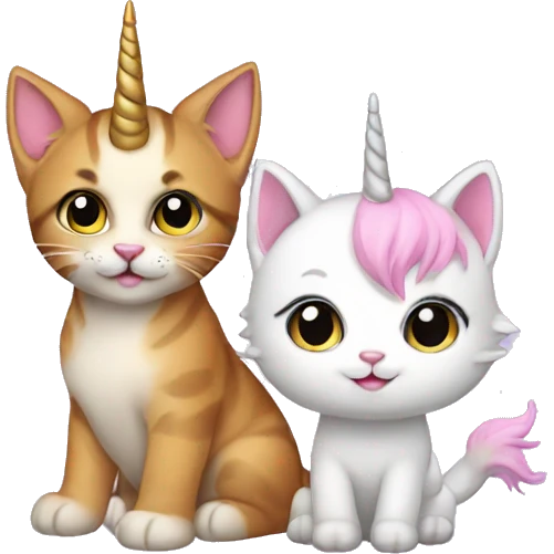 kitten and unicorn  emoji
