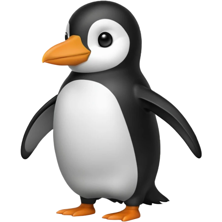 cartoon penguin, simple emoji