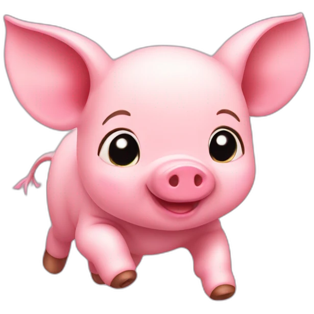 Cute piglet who can fly emoji