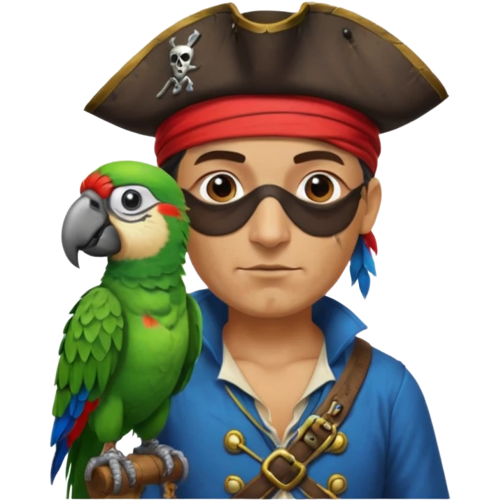 pirate and parrot emoji