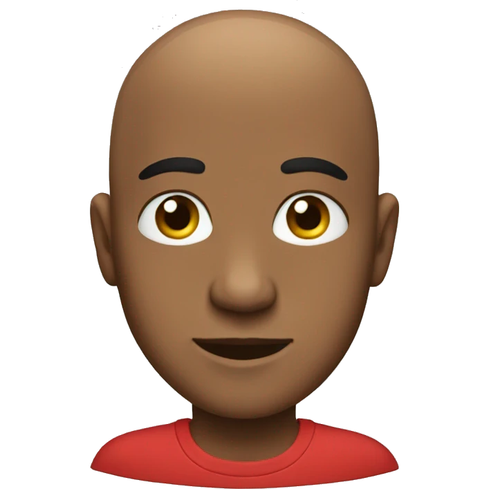bald boy in red shirt emoji
