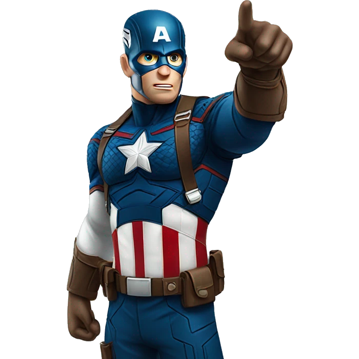 Captain America pointing forward  emoji