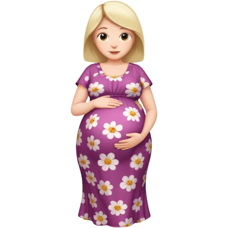 heavily pregnant woman with extra large overdue  belly emoji
