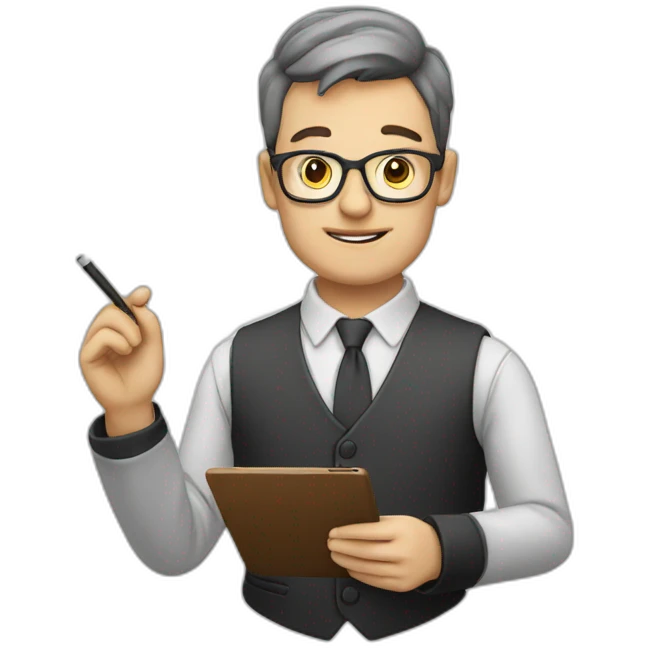 english-teacher with smoking and tablet emoji