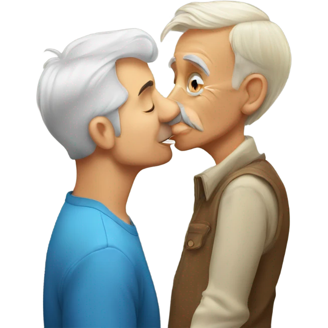 Justin Bieber kisses grandfather emoji