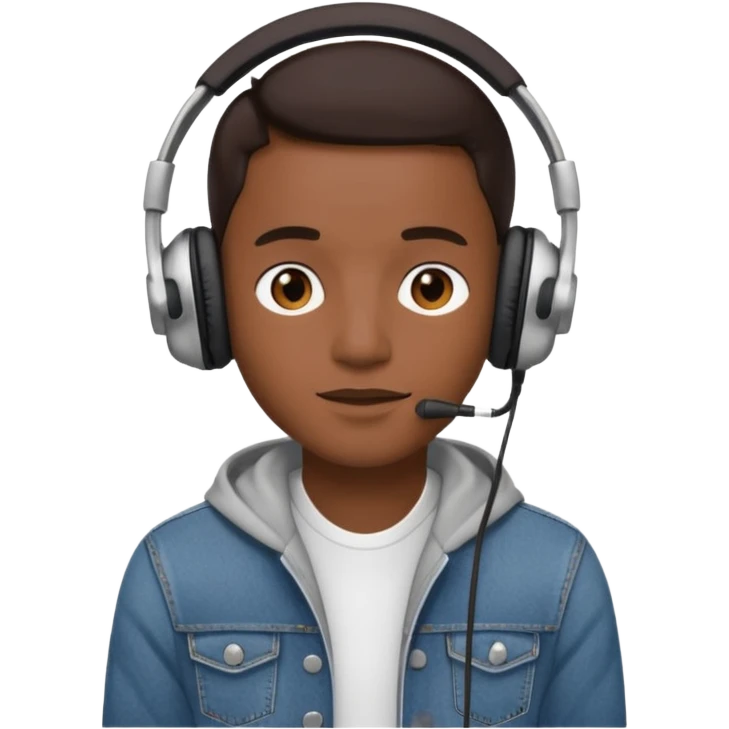 Brown and jeanse headphones beats minimalism emoji