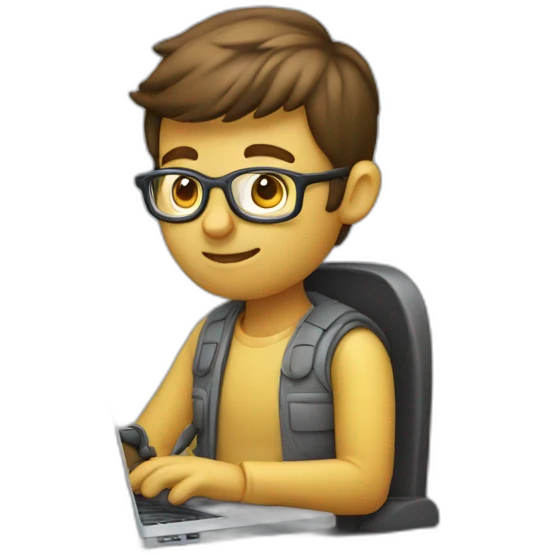 developer typing on macbook emoji