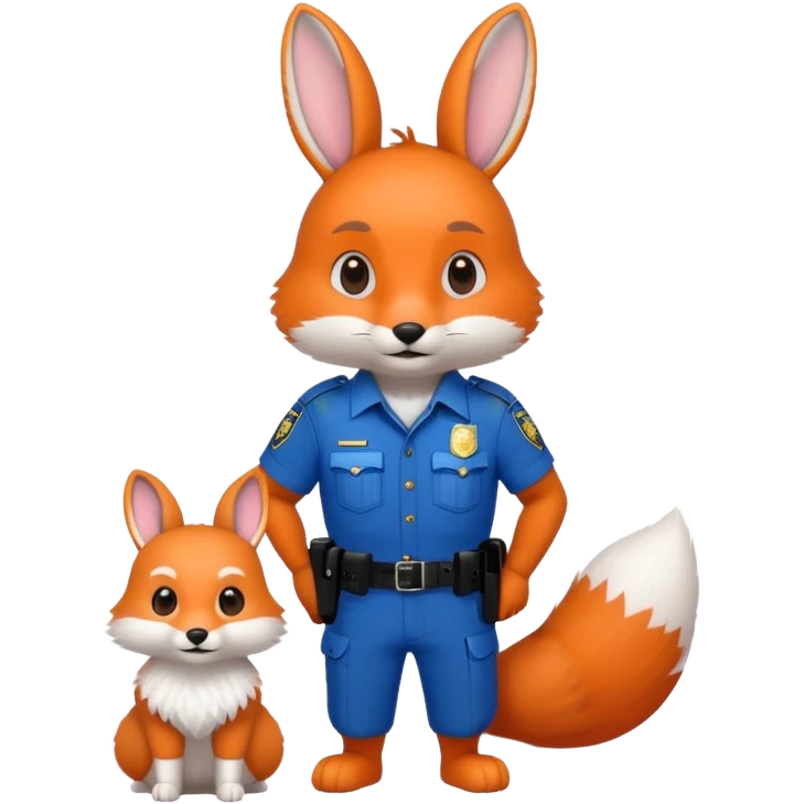 لباس پلیسیخرگوش با روباه emoji