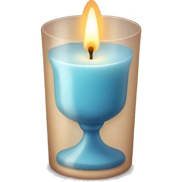 Candle in a powder-colored glass emoji