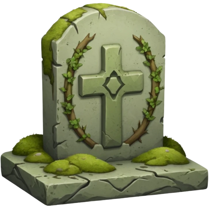 A 'Y' on a grave, no background emoji