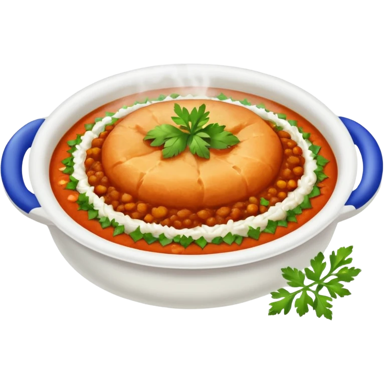 Steaming pav bhaji emoji