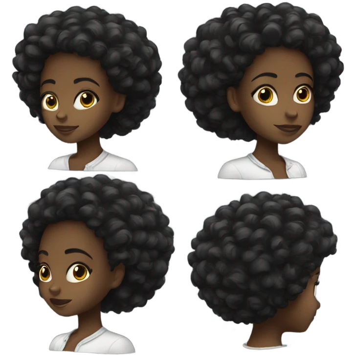 Black Afro girl emoji