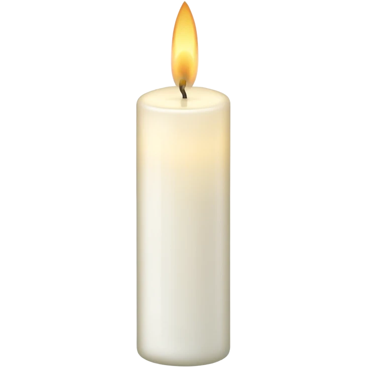 white thin candle emoji