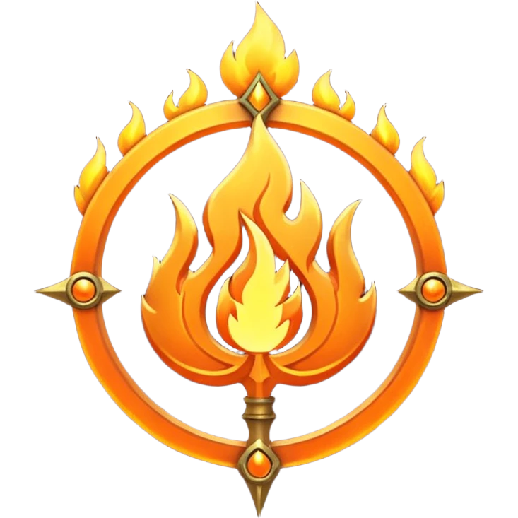 Wiz 101 casting sigil  inspired fire magic  emoji