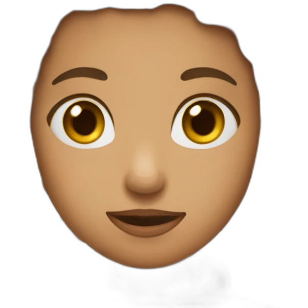 Девушка с коричневыми волосами emoji