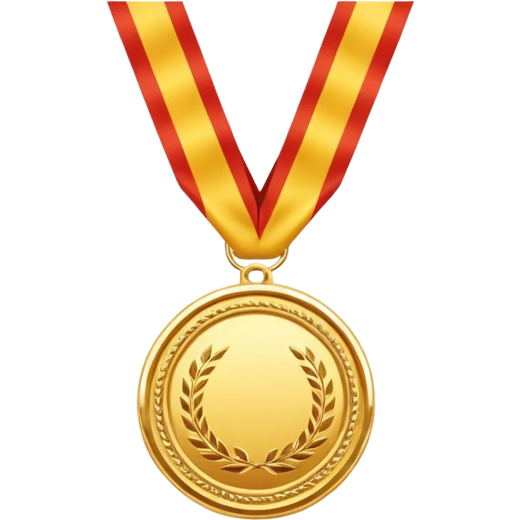 JUST THE CIRCLE  golden medal with a glossy finish, central empty space, details in border  emoji