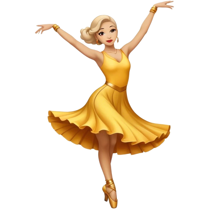 Female dancer doing a jazz dance emoji