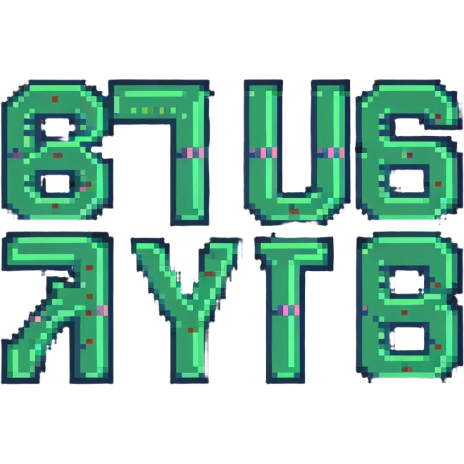 S.R CRYPTO text in arcade-style pixel lettering emoji