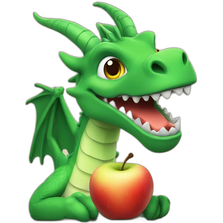 dragon eats apples emoji