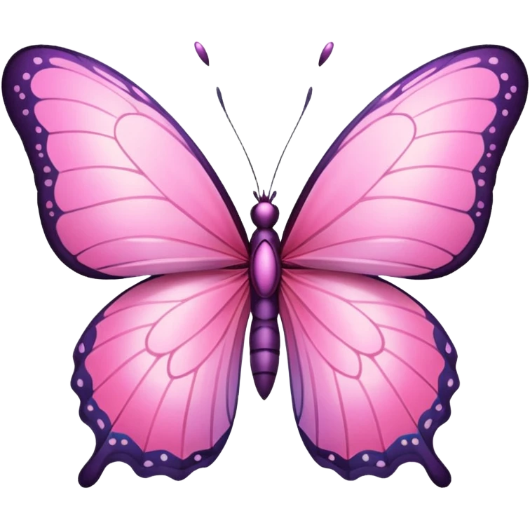 Pink butterfly emoji
