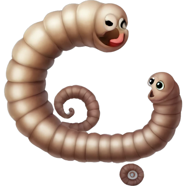 Diseased worm ￼ emoji