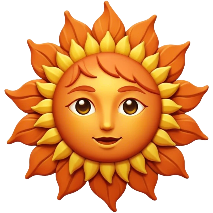 Terracotta sun  emoji