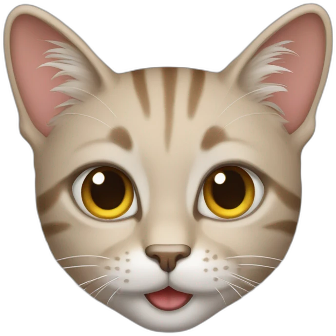 Cat branca sorriso  emoji