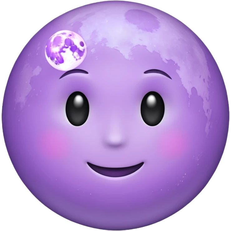 realistic Light purple moon emoji