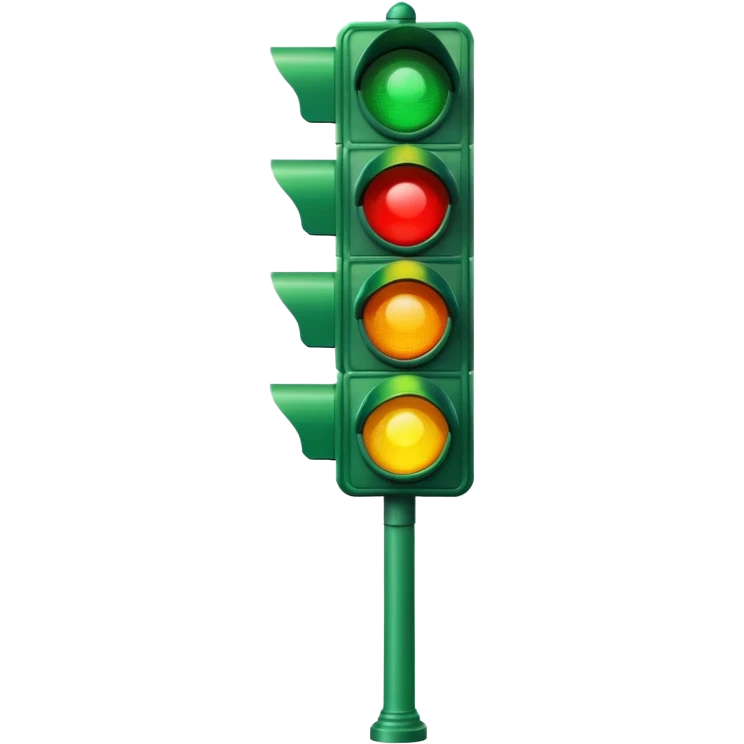 traffic light where is green light only turned on emoji