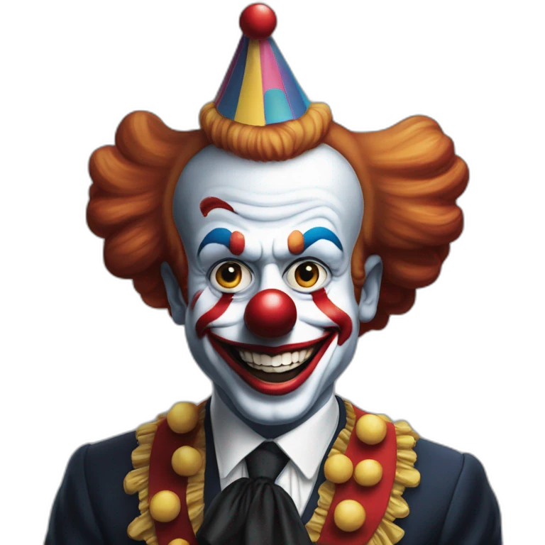 emmanuel macron déguisé en clown emoji