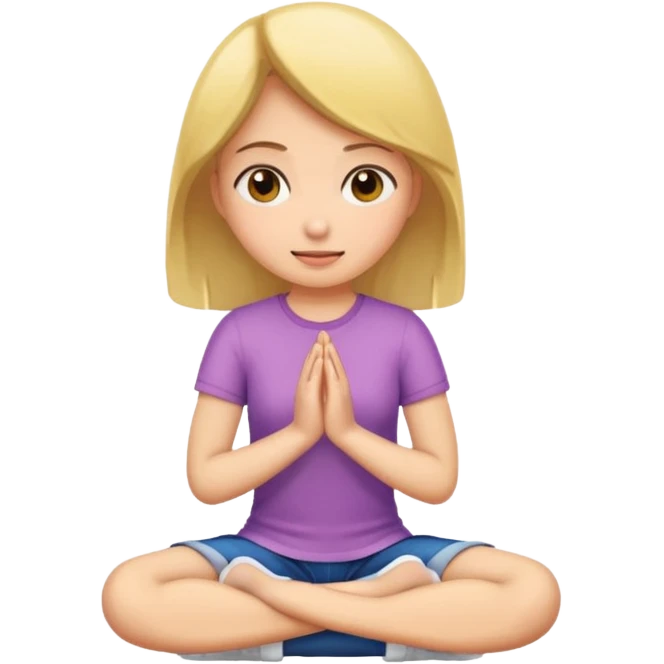 girl sitting on knees  emoji