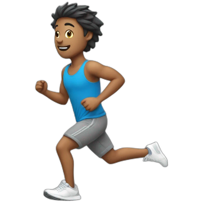 Running from the side in casual attire emoji