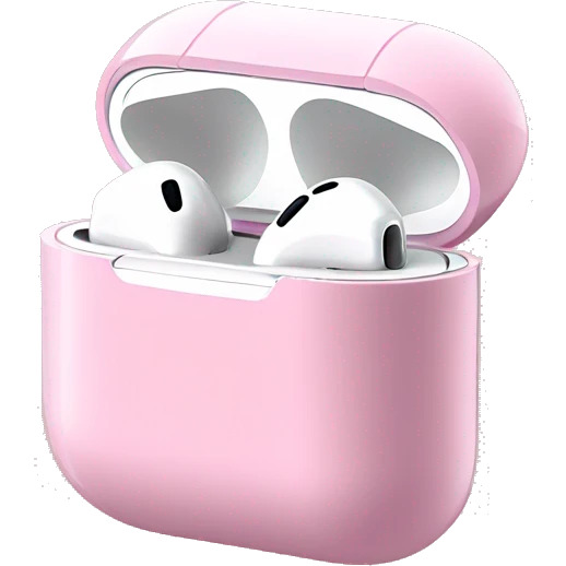Pink AirPods emoji