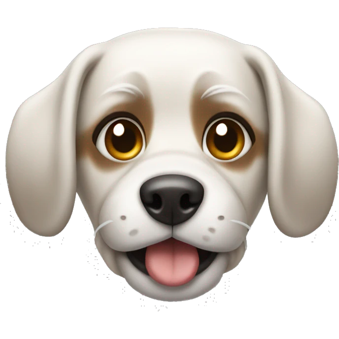 Make a beg emoji of a dog with tears and with 2 paws  emoji