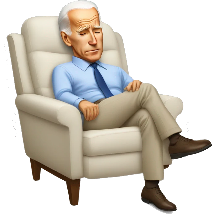 biden asleep in a chair emoji