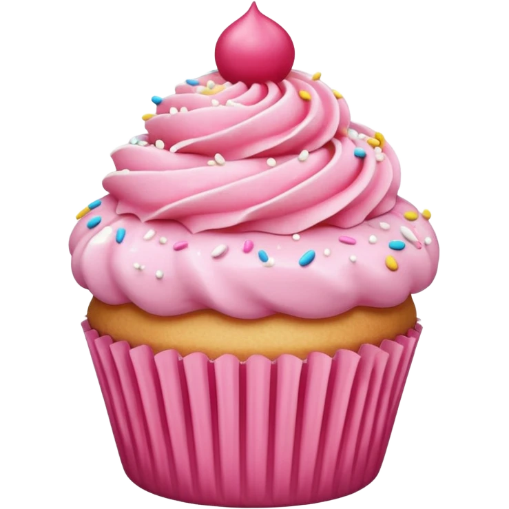 Cupcake with pink icing emoji