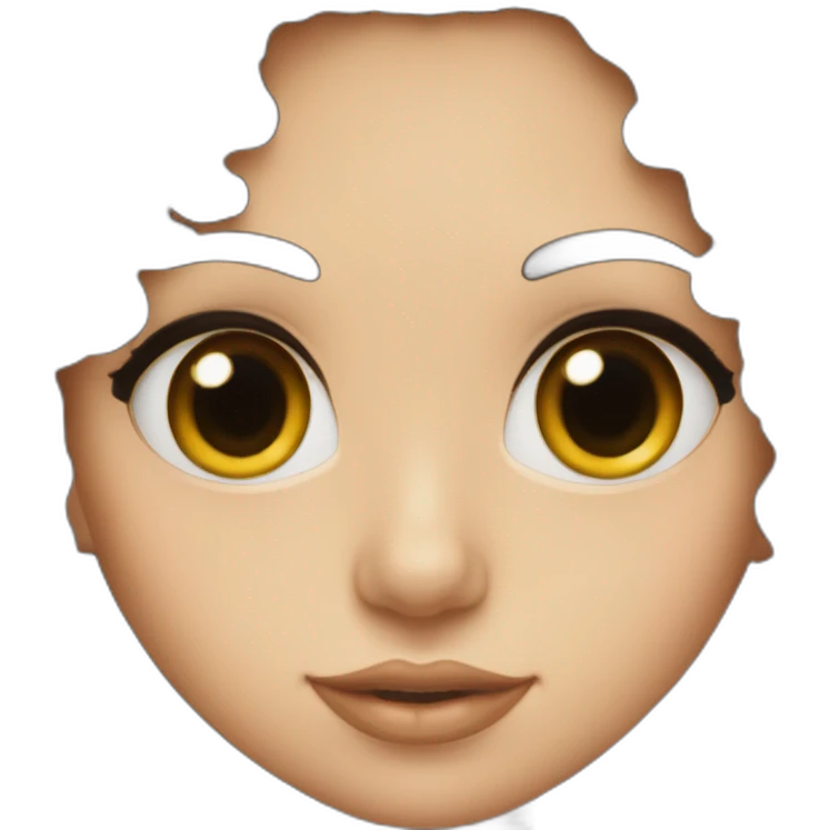 Brunette girl with big eyes and wavy black hair, lover of taylor swift emoji