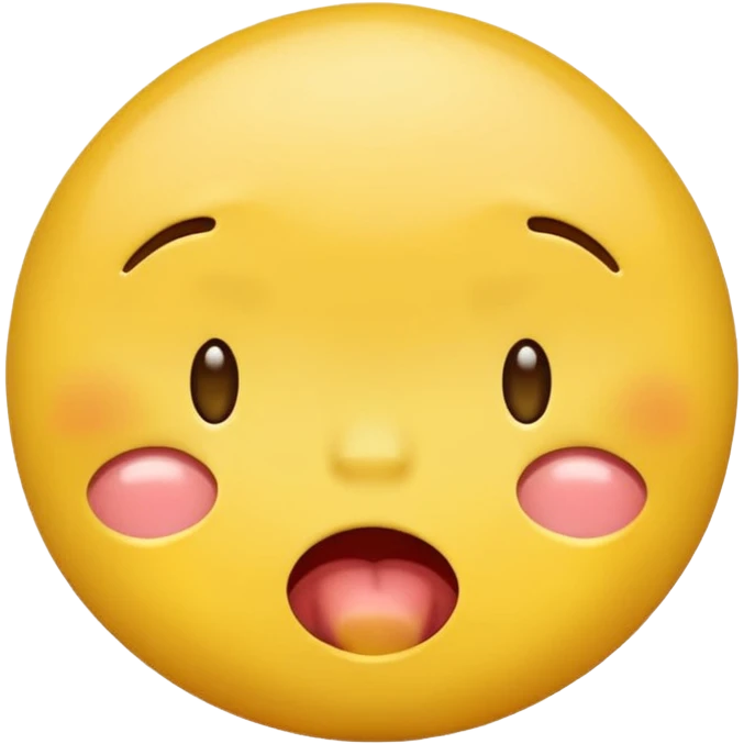 Yellow emoji drooling half asleep emoji