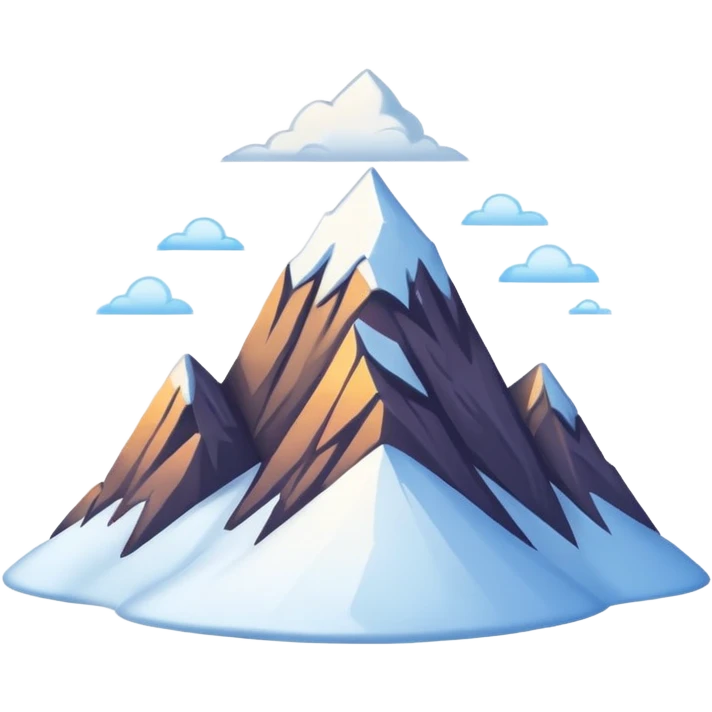 mountain, classic emoji style, simple and colorful emoji