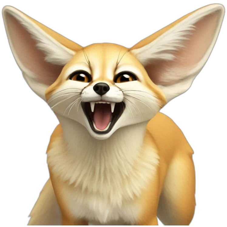 Fennec fox scream emoji
