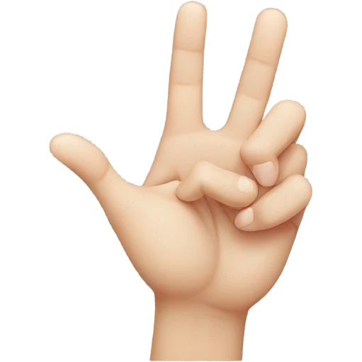 Korean pop hand gesture emoji