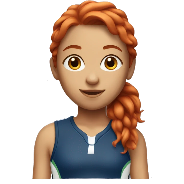 Red-haired sporty girl emoji