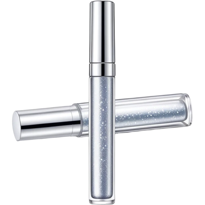 Y2K sparkly metallic lip gloss tube emoji
