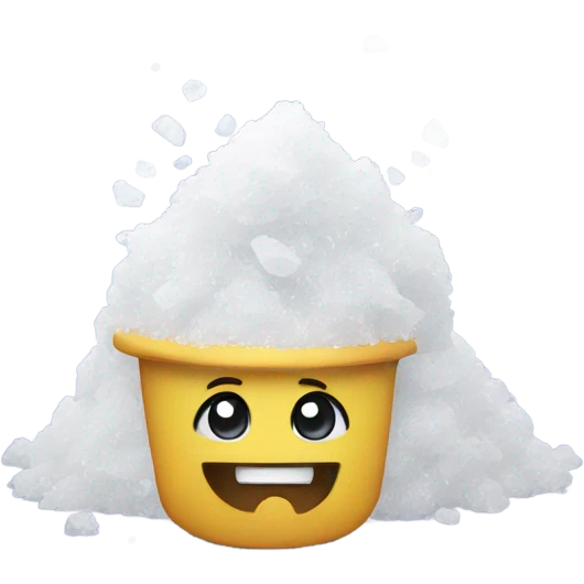 happy with a pile of salt emoji