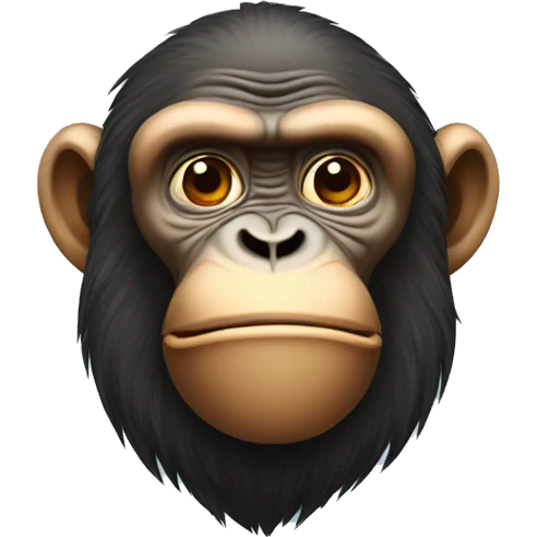 Ape with hands on his cheeks emoji