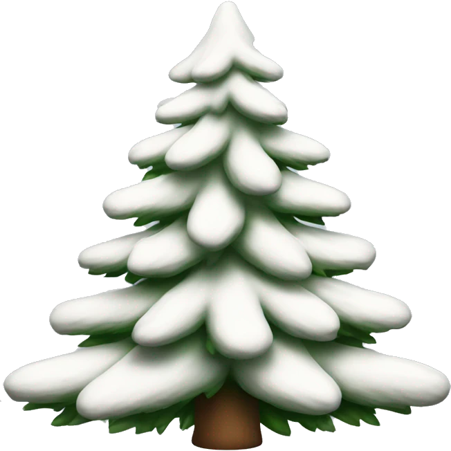  actual white fir christmas tree isolated.  emoji