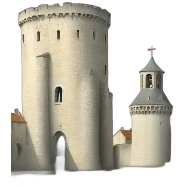 Saint Nicolas tower and the chain tower in La Rochelle emoji
