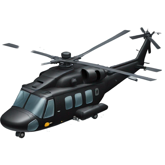Black helicopter emoji