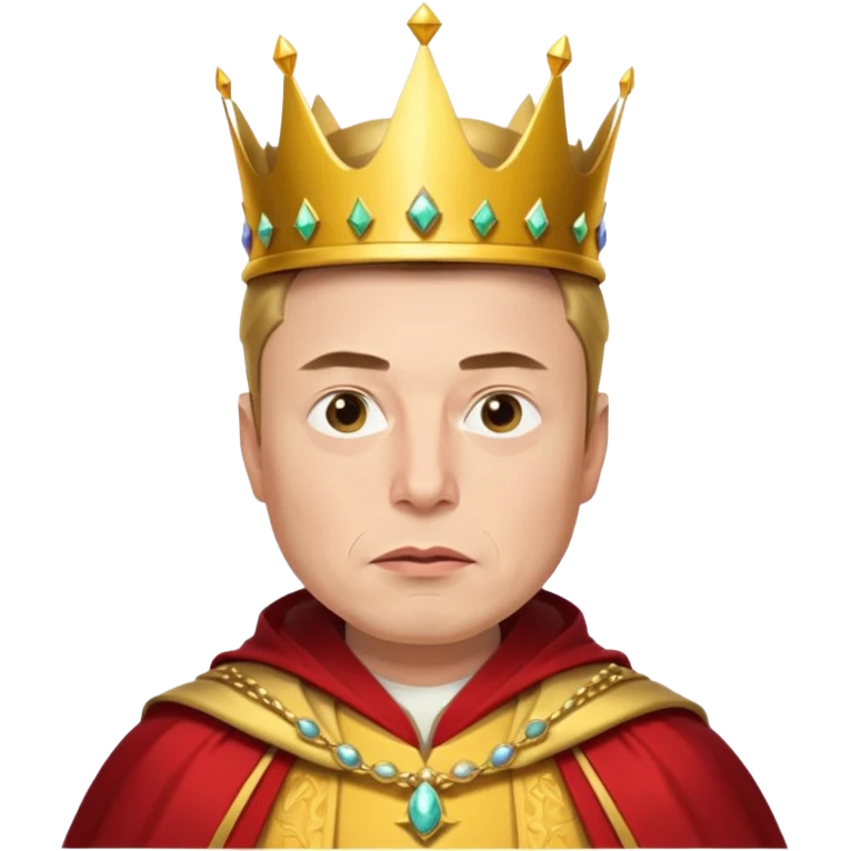Elon musk as king emoji