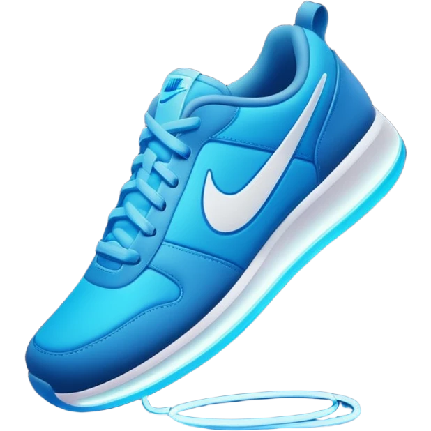 Un logo de nike en luz de neon emoji